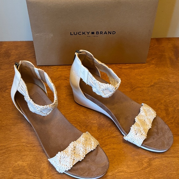 New Lucky brand Kaydyn ankle strap wedge sandals - Picture 4 of 7